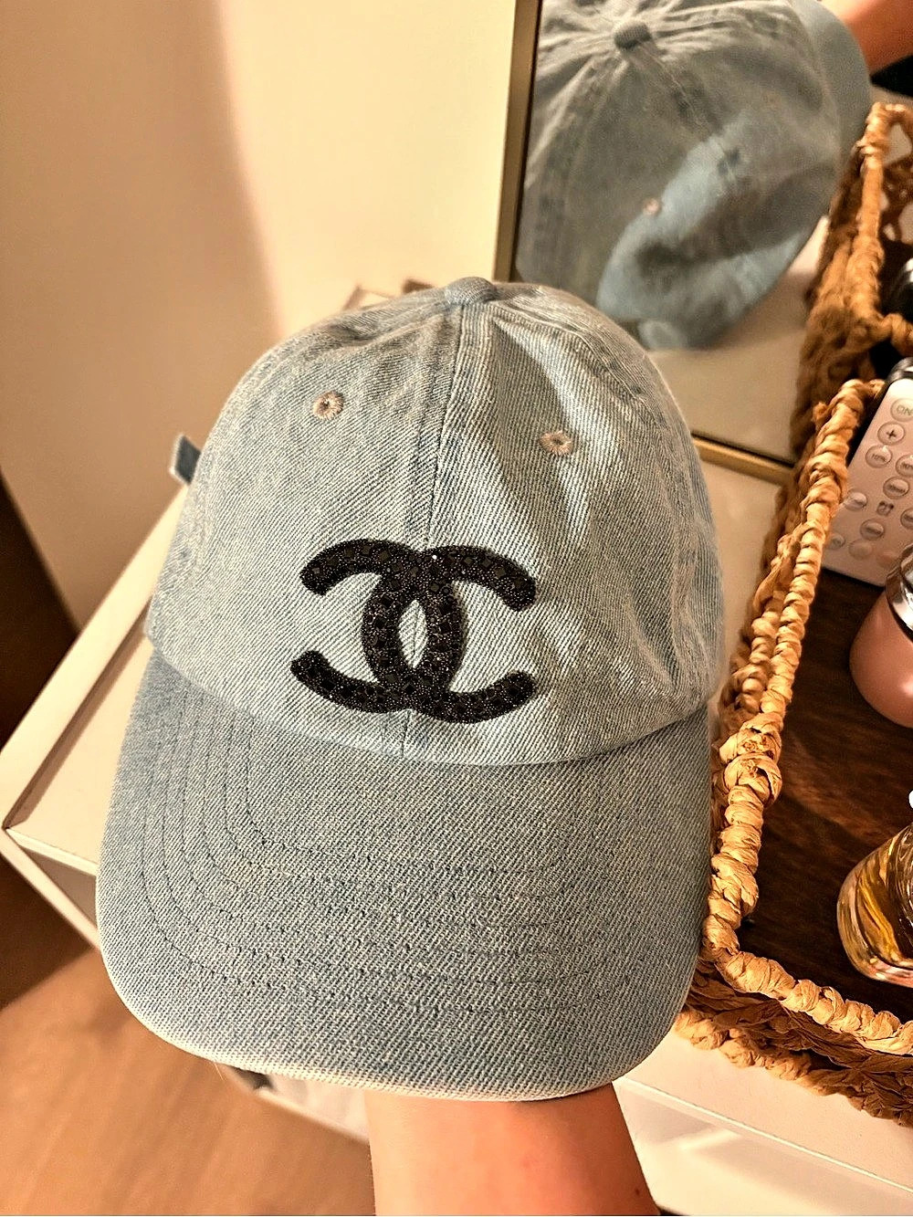 Denim CC Baseball Cap in Blue